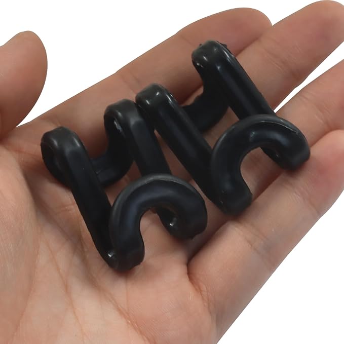 60 Pcs Black Clothes Hanger Connector Hooks - Space Saving Plastic Hooks for Velvet, Heavy Duty Hangers, Organize Closet with Stackable Transparent Cascading Hooks(60 Pack)