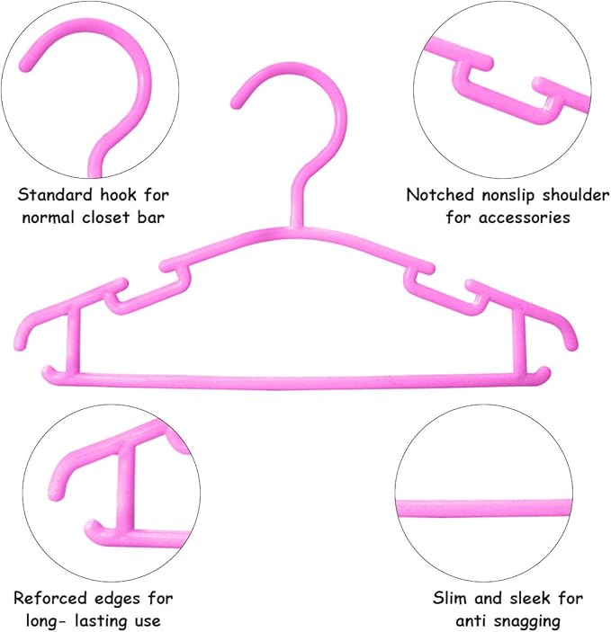 GoodtoU 60Pack Baby Clothes Hangers for Closet Plastic Small Kids Hangers Childrens Nursery Hangers Infant