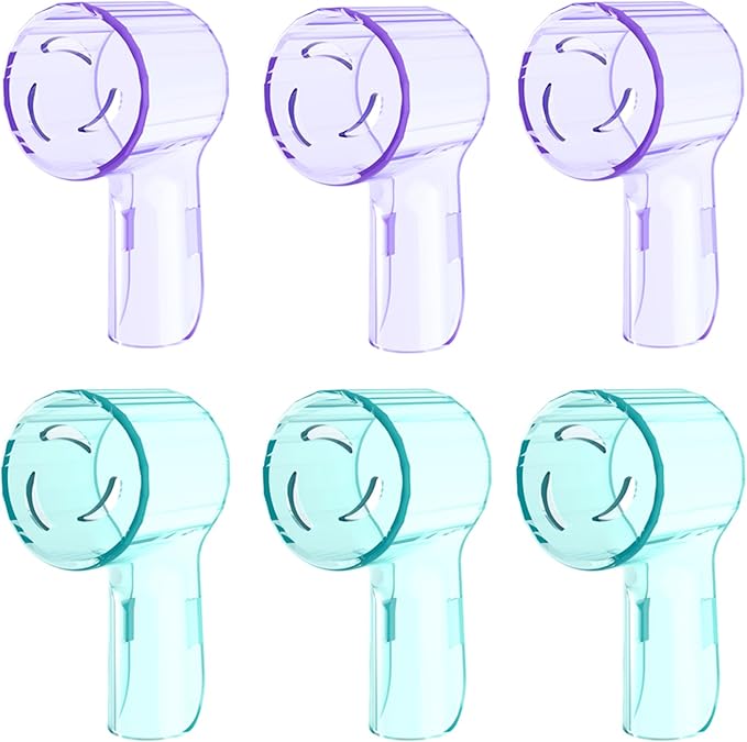 Toothbrush Covers Caps Compatible with Oral B Replacement Heads,Fits for iO Series Ultimate White,Ultimate Clean and Gentle Care Toothbrush Heads Protector,Travel Must Haves(6pcs)