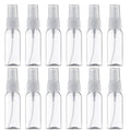 LISAPACK Plastic 1oz Spray Bottles Empty Small Mini Fine Mist Travel Size Atomizer, Tiny Sprayer for Little Perfume, Water, Cologne, Alcohol, Samples (12pcs, clear, 30ml)
