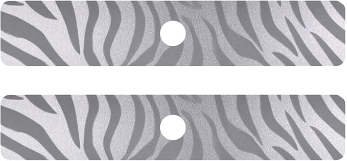 Kitchen Sink Splash Guard 2 PCS 30 Inch Sink Faucet Mat Splash Guard for Bathroom Countertop Water Absorbent Foldable Cuttable Soft Washable Light Silvery Zebra Print