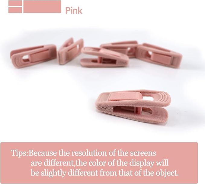 Trgowaul Light Pink Velvet Hangers - Strong Finger Clips for Thin Hangers, Perfect for Suits, Skirts, Pants & Baby Clothes