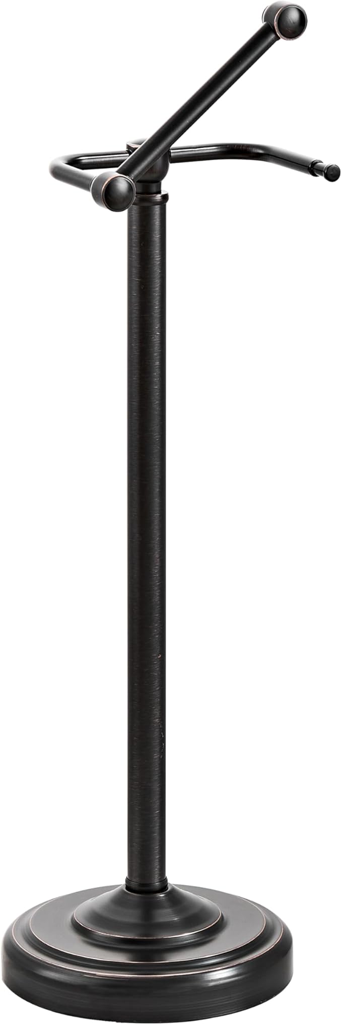 WZKALY Toilet Paper Holder Stand, Oil Rubbed Bronze Toilet Paper Holder Free Standing, Post Pivoting Design & Stable Weighted Base SUS304 Stainless Steel for Bathroom（Mega Roll）