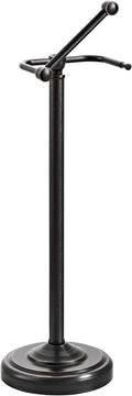 WZKALY Toilet Paper Holder Stand, Oil Rubbed Bronze Toilet Paper Holder Free Standing, Post Pivoting Design & Stable Weighted Base SUS304 Stainless Steel for Bathroom（Mega Roll）