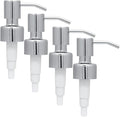 Stainless Steel Soap and Lotion Dispenser Pumps, Replacement for Your Bottles (Chrome, 4 Pack)