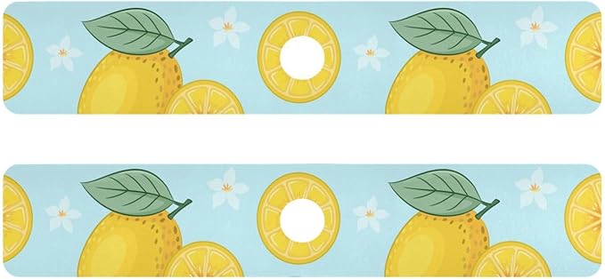 Kitchen Sink Splash Guard Sink Faucet Mat Faucet Handle Drip Catcher Drain Mats for Kitchen Bathroom Countertop Absorbent Dish Drying Mat Pad16 2pack 14.7x5.4Inch Lemon Blue