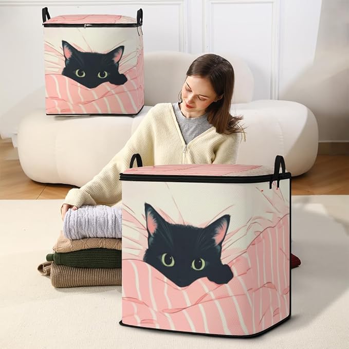 2pcs closet organizers and storage under bed,clothing blanket sweater sheet bedding comforter duvet quilt pillow toy storage bags with lids,dorm room essentials for containers 95L