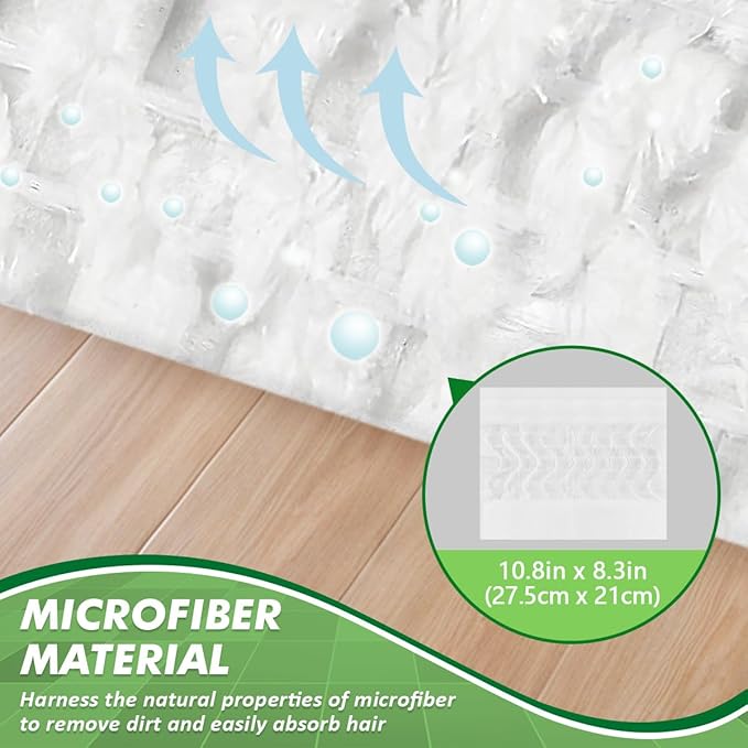 GLIMGLINT Heavy Duty Dry Sweeping Cloths for Floor Cleaning Pet Hair Removal Compatible with Swiffer Sweeper Mop, Mop Pads Refills, Disposable and Unscented, 100 Count
