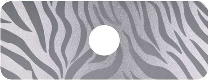 Kitchen Sink Splash Guard 1 PC 14.7 Inch Sink Faucet Mat Splash Guard for Bathroom Countertop Water Absorbent Foldable Cuttable Soft Washable Light Silvery Zebra Print