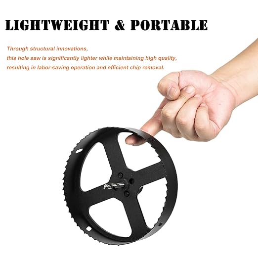 6 & 4 Hole Saw for Recessed Lights, 6 Inch & 4 Inch Hole Cutter with Dust Bowl Catcher for Led Recessed Lighting 6 Inch & 4 Inch and Wood Metal Drywall, Bi-Metal Construction, Black