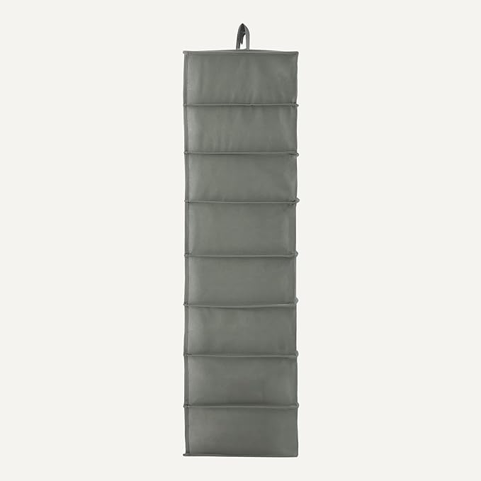 Amazon Basics 8-Tier Hanging Shoe Organizer Charcoal 11.5 x 5.5 x 41 inches | for Closet Storage