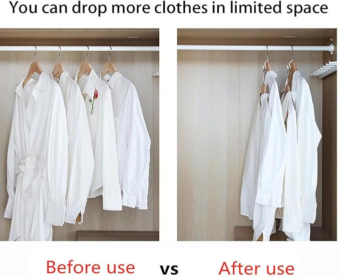 Clothes Hanger Connector Hooks, Plastic Cascading Hooks Extender Clips, Space Saving Wardrobe Clothing Outfit Organizer for Closet Cabinet (100PCS White)