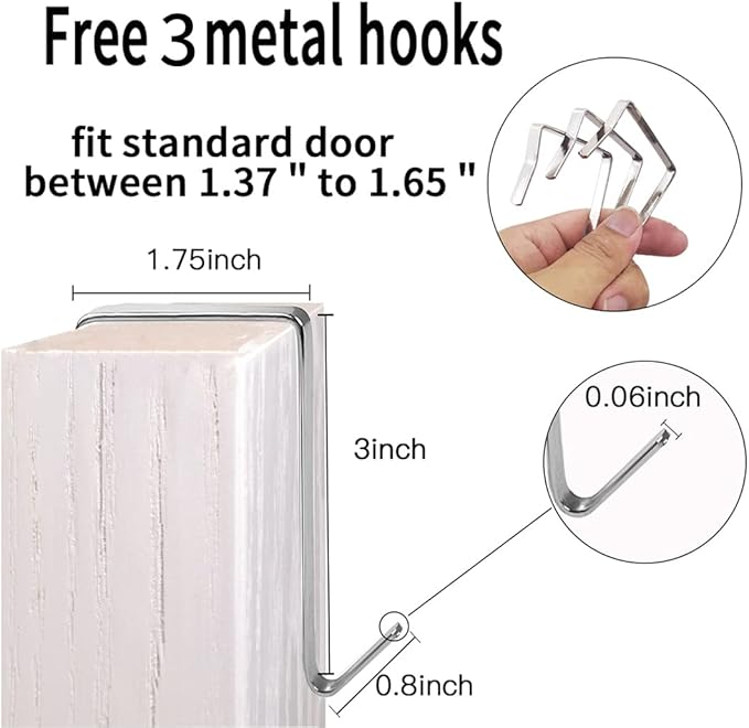 TidyMaster 2 Pack Extra Large Hanging Crystal Clear Over Door Shoe Organizers, Closet Shoe Rack Organizer, 12+6 Pockets, 8 Hooks, White (59" x 21.6")