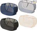 LATERONON 4 Pcs Collapsible Laundry Baskets, Opening Laundry Hamper, Foldable Laundry Basket, Dirty Clothes Basket for Clothes & Home Organization
