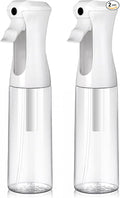 VIGOR PATH Continuous Spray Bottle for Hair – Fine Mist Mister for Hairstyling, Cleaning, Plants, Pets, Barbers, Salons, and Essential Oil Applications (300ml/10 oz) Clear 2 Pack