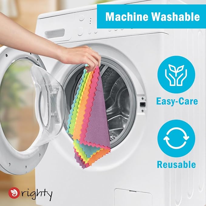 Orighty Microfiber Cleaning Cloth, 50 Pack Highly Absorbent Cleaning Supplies, Lint Free Kitchen Towels Cleaning Rags, Microfiber Towels for Cars, House, Window, 12x11 inch