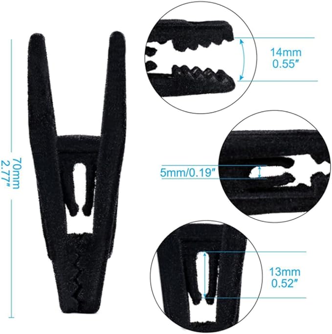 Velvet Hanger Clips - 20pcs Plastic Clips for Velvet Hangers