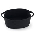 Woven Burr Basket with Handles – Perfect for Valentine's Day, Birthdays & Special Occasions, Black Decorative Storage Container for Gifts, Toys, or Essentials