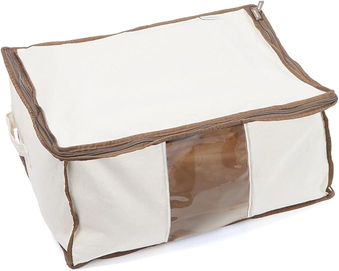 Covermates Keepsakes - Canvas Storage Bag - Premium Canvas - Carrying Handles - Dual Zipper Pulls - Indoor Storage, Natural