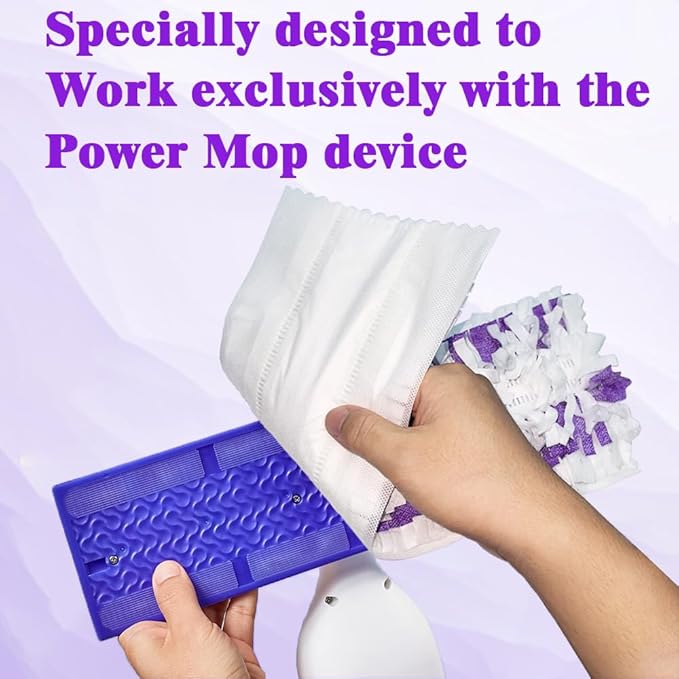 Disposable Mop Pads for S.wiffer PowerMop Multi-Surface Mopping Pad Refills | Safe on All Finished Floors | Compatible with Swiffer PowerMop 10 Count
