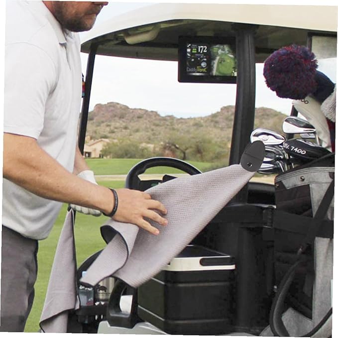 Alipis Magnetic Golf Ball Towel Microfiber Quick-Dry Sports Golf Accessory Outdoor Sweat Absorbent Cleaning Cloth