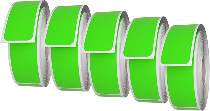 Royal Green Rectangular Color-Coding Labels 3x1-10 Sticker Rolls (75mm x 25mm) - 2500 Pack