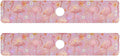 Kitchen Sink Splash Guard 2 PCS 30 Inch Sink Faucet Mat Splash Guard for Bathroom Countertop Water Absorbent Foldable Cuttable Soft Washable Pink Gradient Flamingo and Petals