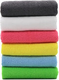 Dense-Weave Microfiber Kitchen Cloth 6/12 pk | Super-Absorbent, Lint-Free, Thick & Long-Lasting(Color Mixing,6pk)
