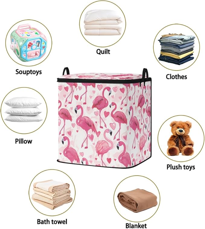 2pcs closet organizers and storage under bed,clothing blanket sweater sheet bedding comforter duvet quilt pillow toy storage bags with lids,dorm room essentials for containers 95L