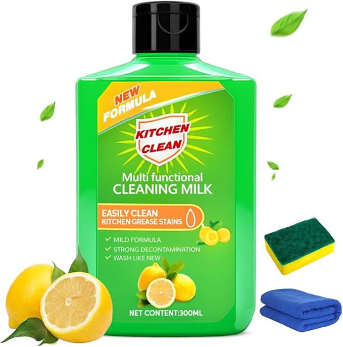 Fliwos Cleaning Milk House Cleaner, 2026 Upgraded Multifunctional Cleaner for Kitchen & Bathroom, Powerful Concentrated Cleansing Lotion, Multi-Purpose Cleaner, Effectively Remove Stains (Green 1Pcs)