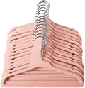 ManGotree Baby Hangers, Childrens Hanger Kids Coat Hangers with Ultra Thin & Non-Slip Design 15 Pack (Light Pink)