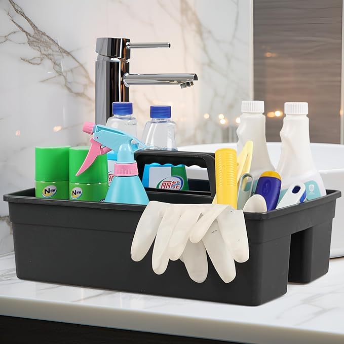 Ortodayes 6 Packs Cleaning Storage Caddy with Handle, Plastic Cleaning Supplies Caddy Shower Caddy