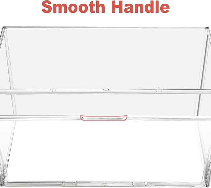23.6 inch Tall Acrylic Display Case 13.8'' x 12.2'' x 23.6'' Stackable Boot & Shoe Boxes Clear Giant Acrylic Display Box for Collectibles Figures Doll Dustproof Sneakers Helmet Storage Box