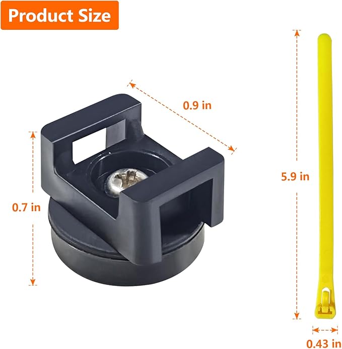 15pcs Magnetic Cable Zip Tie Base, Wire Cable Holder, Cable Ties Mount Wire Clips, Cable Management Base Organization, Multipurpose for Cable Wire Holder Clip (Colourful)