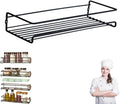 No-Drill Wall-Mounted Spice Rack, Carbon Steel Wall-Mounted Kitchen Spice Rack, Kitchen Hanging Condiments Storage, Wall-Mounted Spice Rack for Cabinet Door Storage, For Kitchen Organization (Large)