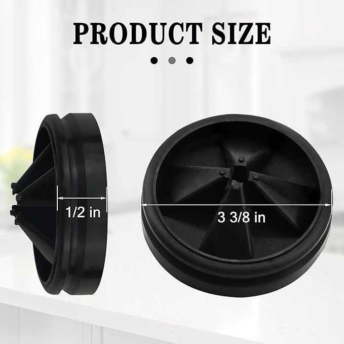 Garbage Disposal Splash Guard, 3 3/8" Upgraded for InSinkErator Evolution Series QCB-AM Sink Baffle Drain Insert, Kitchen Sink Splash Guard Sink Stopper Removable Garbage Disposer