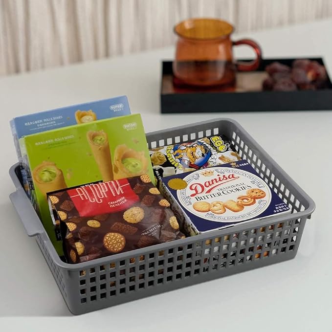 Plastic A4 Paper Storage Basket Trays, 6 Packs