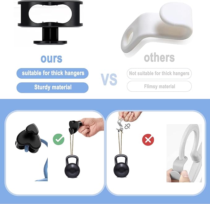 25 Pcs Clothes Hanger Connector Hooks,Hangers Space Saving Hanger Hooks Space Saver Hangers for Clothes,Heavy Duty Cascading Black Heart Hanger Organizer for Closet,Fits All Hangers