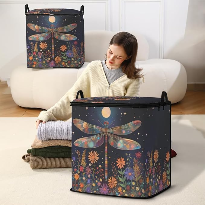 2pcs closet organizers and storage under bed,clothing blanket sweater sheet bedding comforter duvet quilt pillow toy storage bags with lids,dorm room essentials for containers 95L