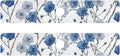 Kitchen Sink Splash Guard 2 PCS 30 Inch Sink Faucet Mat Splash Guard for Bathroom Countertop Water Absorbent Foldable Cuttable Soft Washable Chinese Style Cornflower