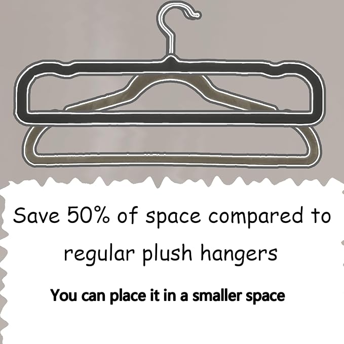 Pants Hangers Non Slip - 20 Pack Velvet Hangers for Closet - Thin Space Saving Clothes Hanger - Strong, Durable, Perchas Terciopelo with 360° Rotatable Hook for Jean, Tank Top, Bra, Shorts (Black)