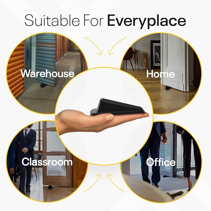 Door Stoppers for Bottom of Door – Rubber Door Stopper Wedge – Pack of 4 – Door Stop – Door Stoppers – Doorstop – Door Wedge – Doorstops for Inside Door – Ideal for Homes, Schools, Offices, Workshops