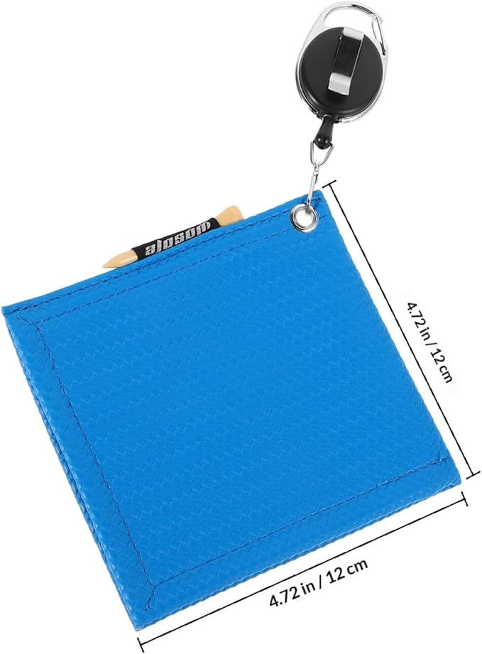 Kisangel Golf Towel Retractable Clip with Microfiber Cleaning Cloth for Golf Clubs and Balls Blue and On-Course Use