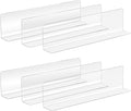 HOMSFOU Shelf Divider Organizer 20pcs Shelf Dividers Clear Plastic Commodity Separator L Shaped Supermarket Organizer for Kitchen Cabinet Bookcase Office Retail Store