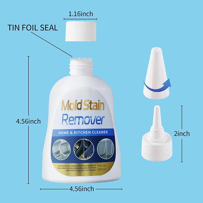 Washing Machine Cleaner, Multi Home Stain Cleaning Gel, Heavy Duty Stain Cleaner for Washing Machine, Refrigerator Strips, Bathroom Grout, Sink, Shower, Caulk, and Front Loader Seal (7 fl oz)