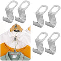 56 Pcs Metal Clothes Hanger Connector Hooks,Stainless Steel Super Sturdy Hanger Extender Hooks, Efficient Closet Space Saver, Easy to Use, Suitable for Heavy Clothing, Fits All Types of Hangers, Silve