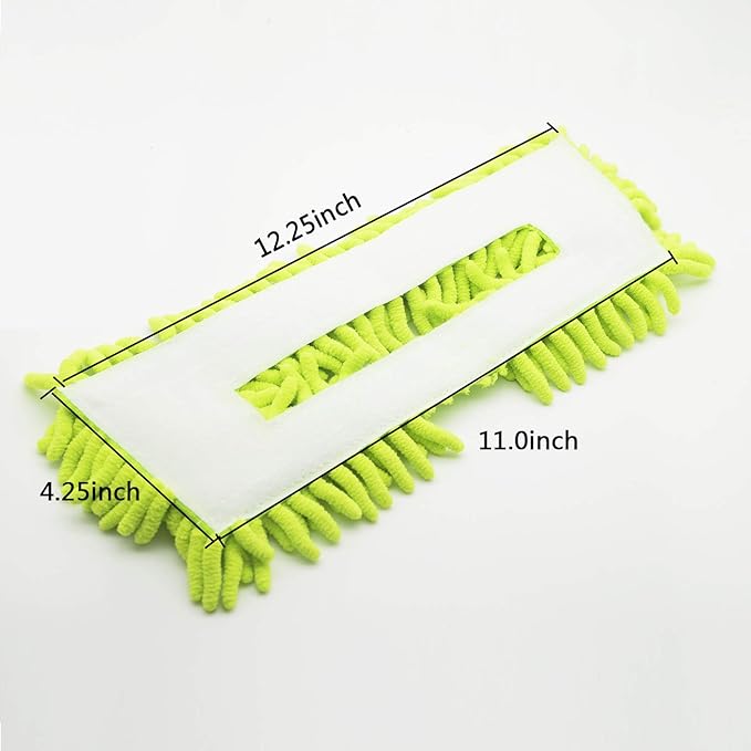 EZ SPARES 2Pcs Replacement Mop for Brush Head,Washable Sweeper Microfiber Chenille Dust Fringe Brush Mop,Swob,Strong Water Absorption.Cotton