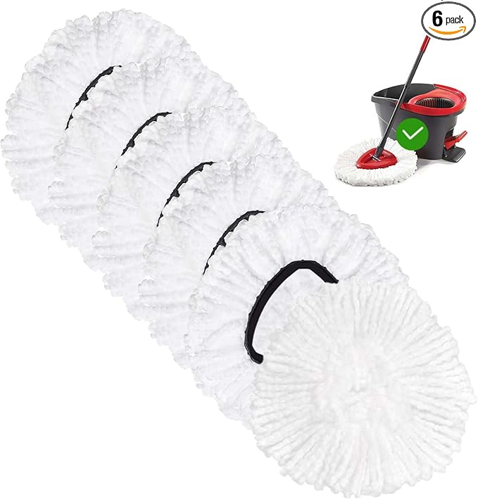 Spin Mop Replacement Head Mop Refill Compatible with Oceda Triangle Swivel Mops Microfiber Swivel Mop Refill,Deep Clean,Machine Washable and Easy to Replace