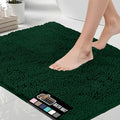 GORILLA GRIP Bath Rug Mat 44x26, Soft Absorbent Chenille, Quick Dry Microfiber Mats, Rubber Backing Washable Shower Floor Rugs, Bathmat Runner, US Designed Bathroom Decor Accessories Hunter Green