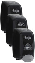 GOJO FMX-12 Push-Style Foam Soap Dispenser,Black,for 1250 mL FMX-12 Foam Soap Refills - 5155-06,(Pack of 3)